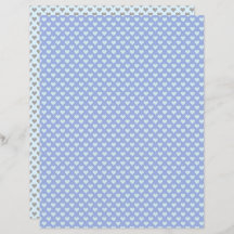 Tiny Hearts Pastel Blue Grey Scrapbook Paper