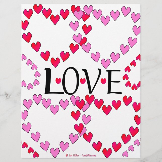 Tiny Hearts Pink Red LOVE (Front)