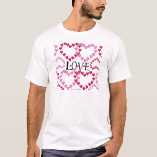 Tiny Hearts Pink Red LOVE T-Shirt