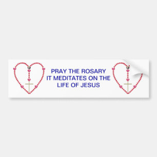 Tiny hearts Rosary Bumper Sticker