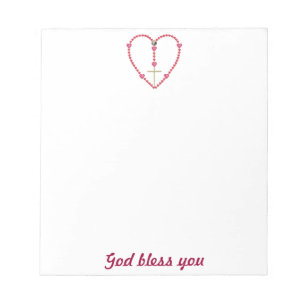 Tiny hearts Rosary Notepad