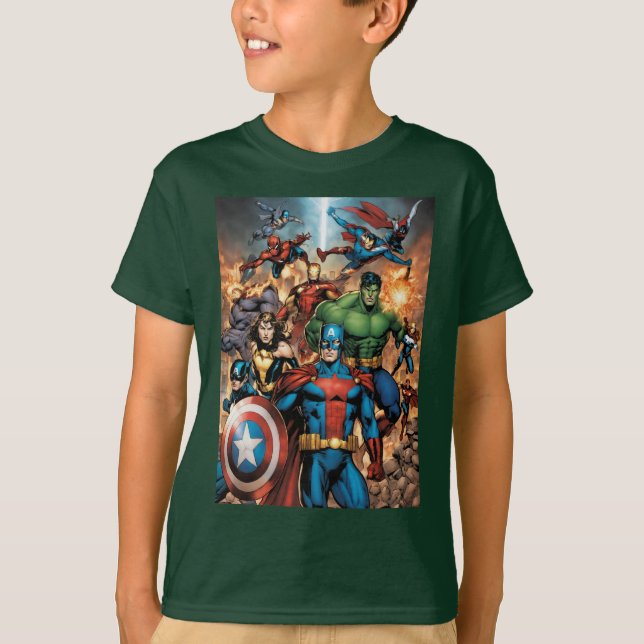 "Tiny Heroes, Big Adventures: Marvel Mayhem for Ki T-Shirt (Front)