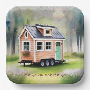 Tiny Home Housewarming Paper Plate