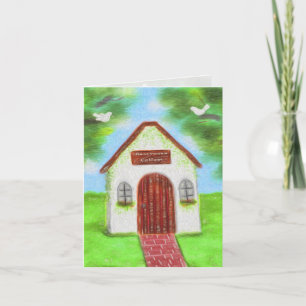Tiny Honeymoon Cottage Wedding Thank You Card