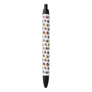  Tiny Hot Air Balloons Pattern Black Ink Pen