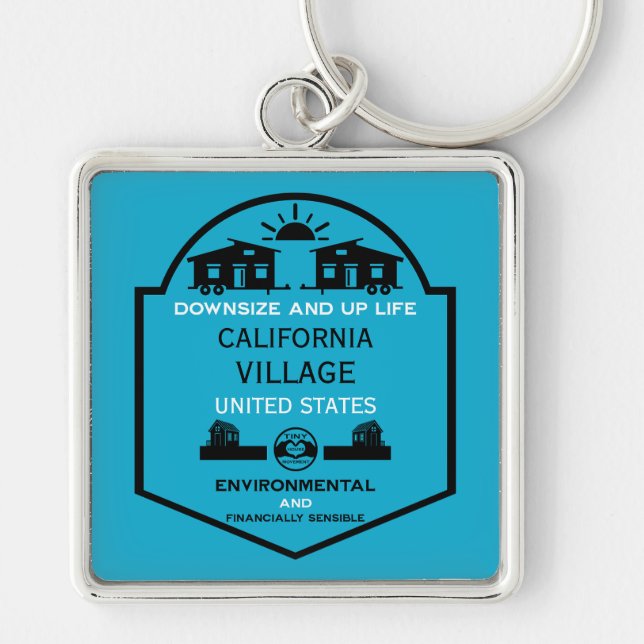 Tiny House Communities Editable Key Ring (Front)