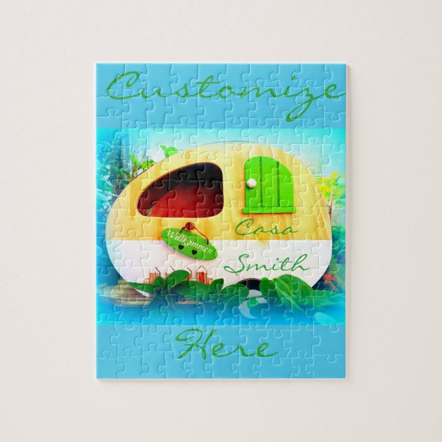 tiny house gypsy caravan jigsaw puzzle (Vertical)