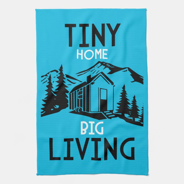Tiny House Home Decor  Tea Towel (Vertical)