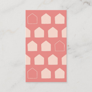 Tiny House Pattern Simple Real Estate Architecture Business Card