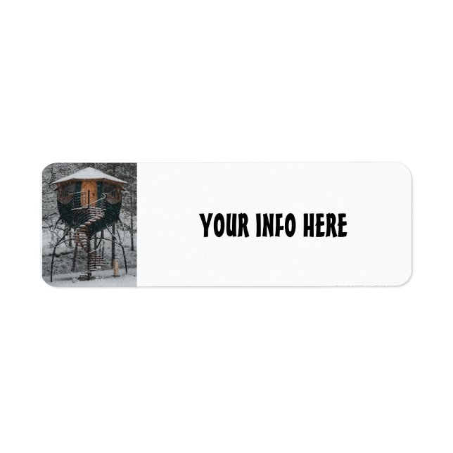 TINY HOUSE TREEHOUSE RETURN ADDRESS LABELS (Front)