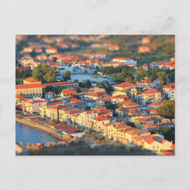 Tiny Houses in Myrina, Limnos, Greece Postcard (Front)