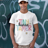 Tiny Human Tamer Colourful Handwritten Text