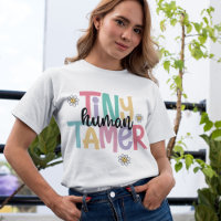 Tiny Human Tamer Cute Colourful Handwritten Text