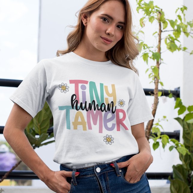 Tiny Human Tamer Cute Colourful Handwritten Text  Tri-Blend Shirt (Creator Uploaded)