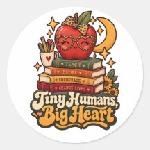 Tiny Humans Big Heart Retro Teacher Coffee