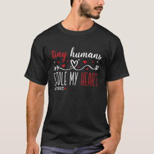 Tiny Humans Stole My Heart Cute NICU Nurse Valenti T-Shirt