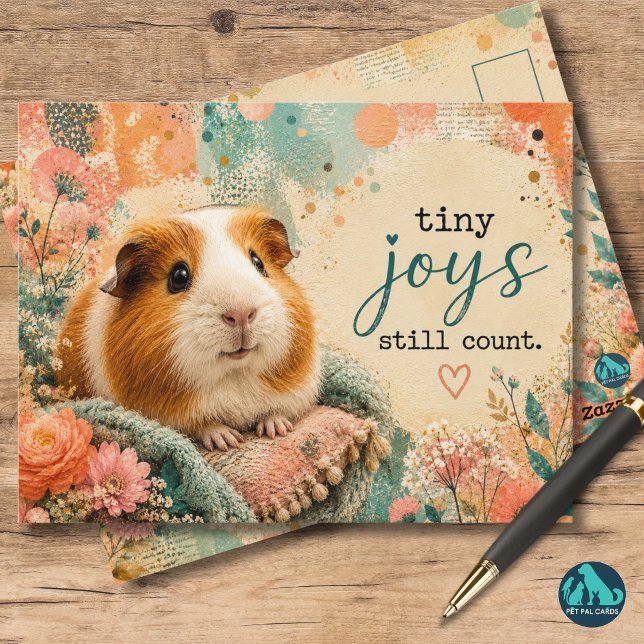 Tiny Joys Still Count Inspirational Postcard (The little things matter most.)