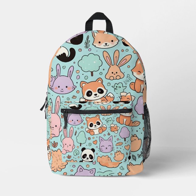 Tiny Joys & Tails Printed Backpack (Front)