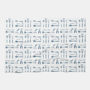 Tiny Kitchen Utensils Tea Towel