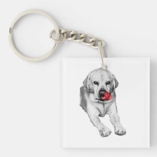 Tiny Lab, red heart flick Key Ring