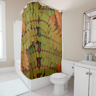 Tiny Leaves Pattern Shower Curtain