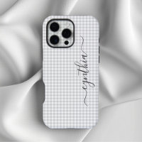 Tiny Light Grey Gingham Signature