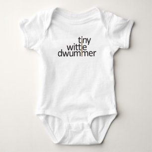 Tiny Little Future Drummer Musician Baby Talk Fun Bodysuit