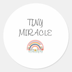 Tiny Miracle Baby Onsie Classic Round Sticker