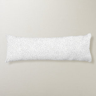 Tiny Monochrome Black, Grey & Cream Dots on White Body Cushion