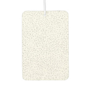 Tiny Monochrome Black, Grey & Cream Dots on White Car Air Freshener