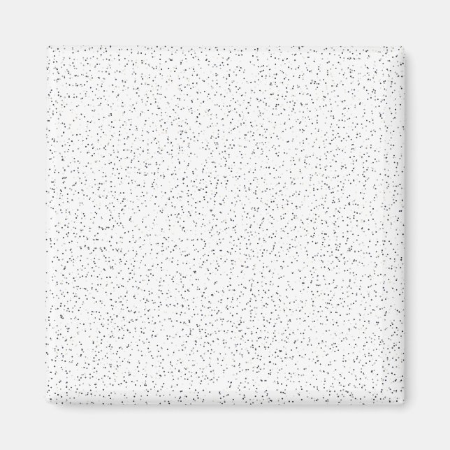 Tiny Monochrome Black, Grey & Cream Dots on White Magnet (Front)