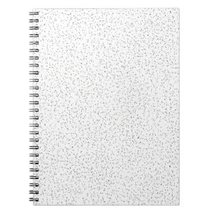 Tiny Monochrome Black, Grey & Cream Dots on White Notebook