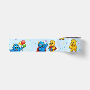 Tiny Monster Friends Celebration Parade Satin Ribbon