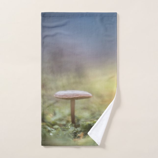 Tiny Mushroom Nature Photo Hand Towel (Hand Towel)