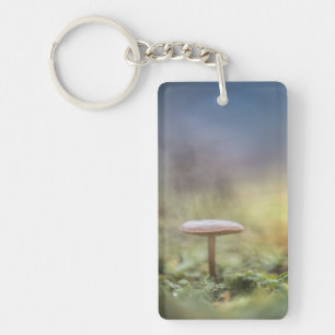 Tiny Mushroom Nature Photo Key Ring