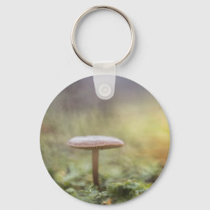 Tiny Mushroom Nature Photo Key Ring