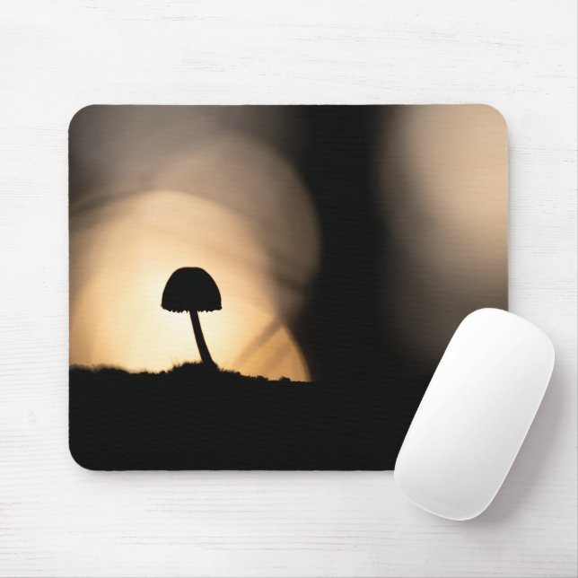 Tiny Mushroom Nature Photo Mouse Mat (With Mouse)
