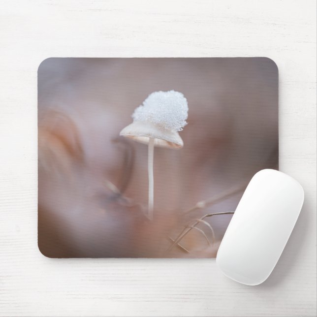Tiny Mushroom Nature Photo Mouse Mat (With Mouse)