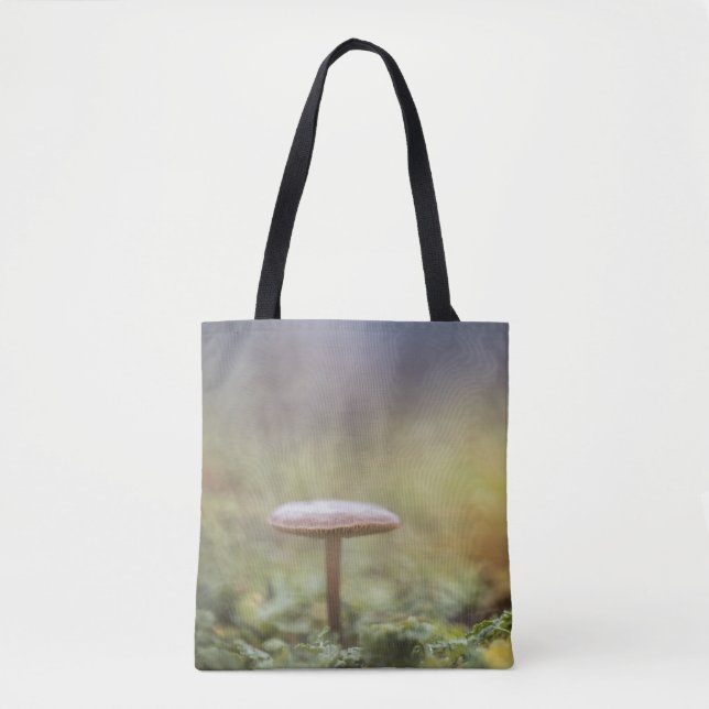 Tiny Mushroom Nature Photo Tote Bag (Front)