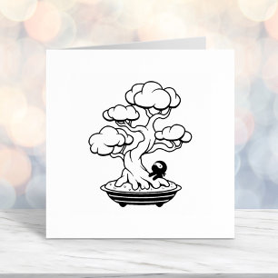 Tiny Ninja and Bonsai Tree Self-inking Stamp