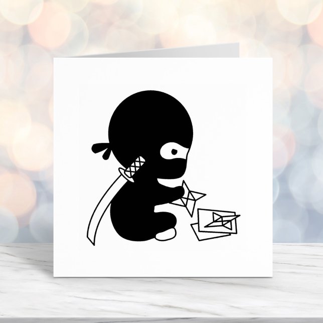 Tiny Ninja Folding Origami Star Self-inking Stamp (Creator Uploaded)