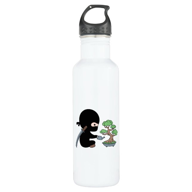 Tiny Ninja Watering Bonsai Tree 710 Ml Water Bottle (Front)
