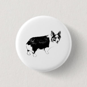 Tiny Noel Corgi 3 Cm Round Badge