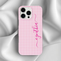 Tiny Pale Pink Gingham Signature