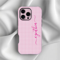 Tiny Pale Pink Gingham Signature