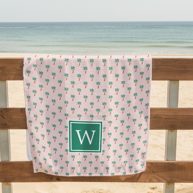 Tiny Palms | Monogrammed Beach Towel (Creator Uploaded)