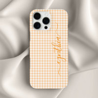 Tiny Peach Gingham Signature