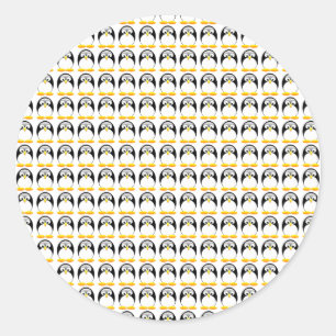 Tiny Penguins Classic Round Sticker