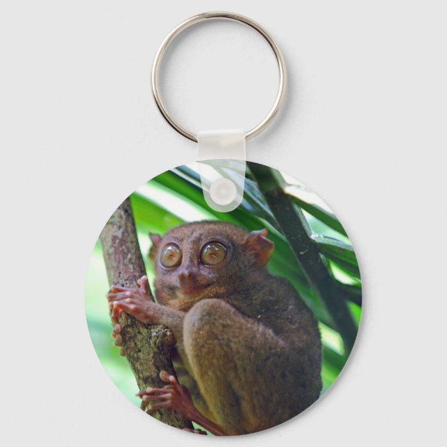 Tiny Philippine tarsier Key Ring (Front)