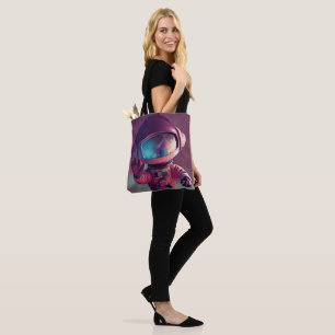 Tiny Pink Alien Tote Bag